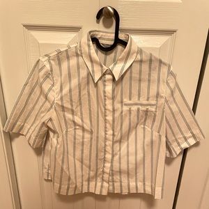 Kit and Ace cropped button down